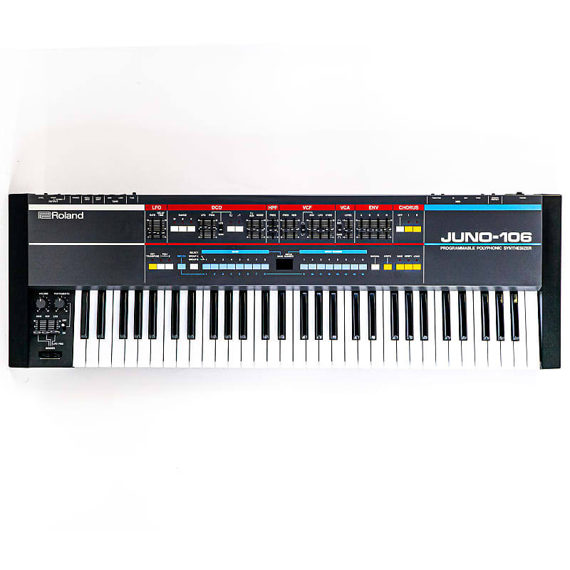 1984 Roland Juno 106 61-Key Polyphonic Synthesizer with Fresh Battery image 1