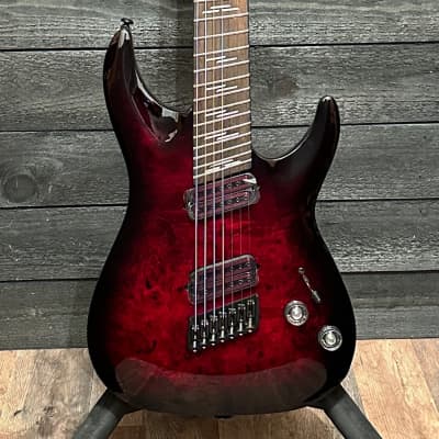 Schecter Omen Elite-7 Multiscale Electric Guitar - Black Cherry Burst for sale