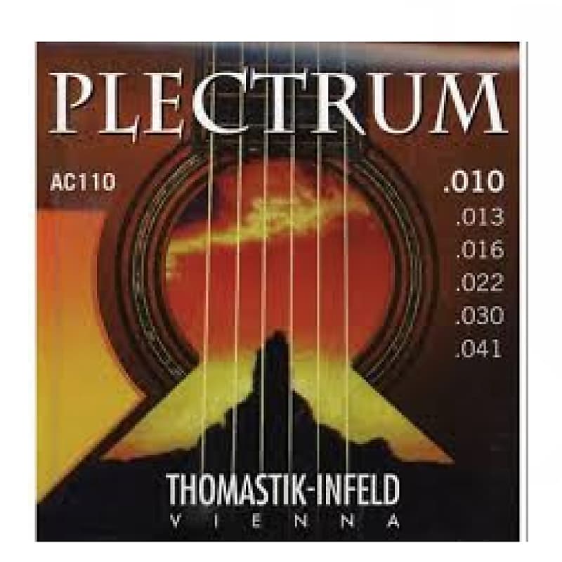 Thomastik-Infeld AC110 Plectrum Bronze Round-Wound Acoustic Guitar Strings - Extra Light (.10 - .41) image 1