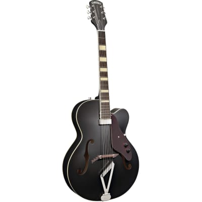 Gretsch G100BKCE Synchromatic Archtop Hollow Body Electric Guitar - Rosewood Fingerboard, Flat Black image 2