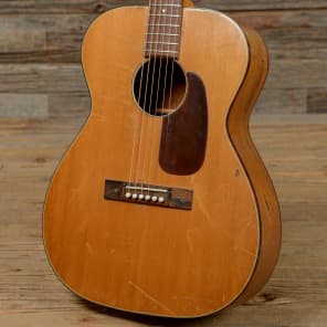Harmony Acoustic Natural (Set up for slide) 1960s image 2