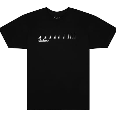 Jackson Shark Fin Neck T-Shirt - BLACK, LARGE - #299-0088-606