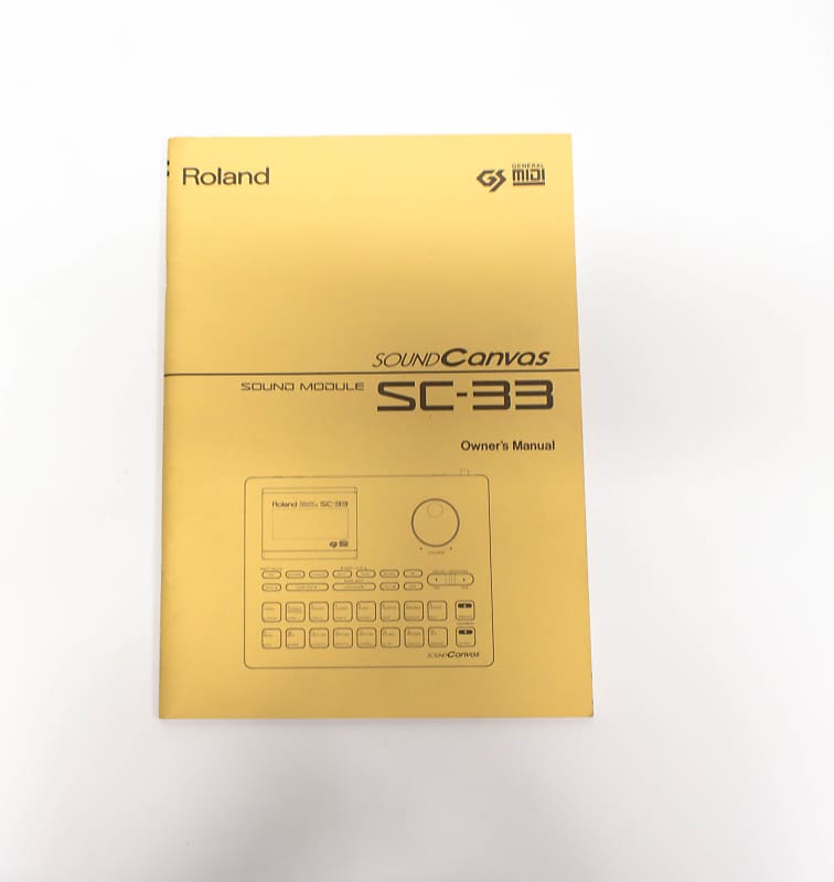 Roland SC-33 Sound Canvas Sound Module SC33 Owners Manual