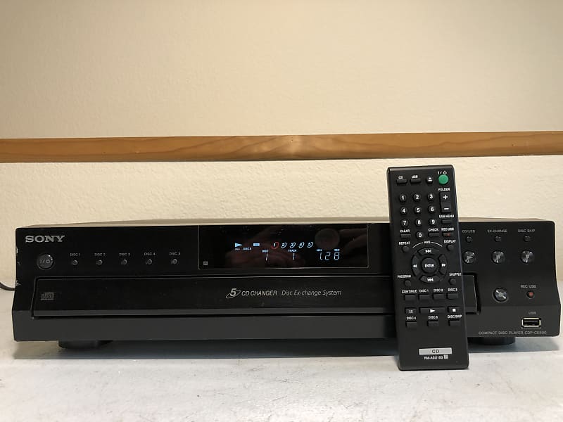 Sony CDP-CE500 CD Changer 5 Compact Disc Player Recorder CD Burner USB Remote image 1