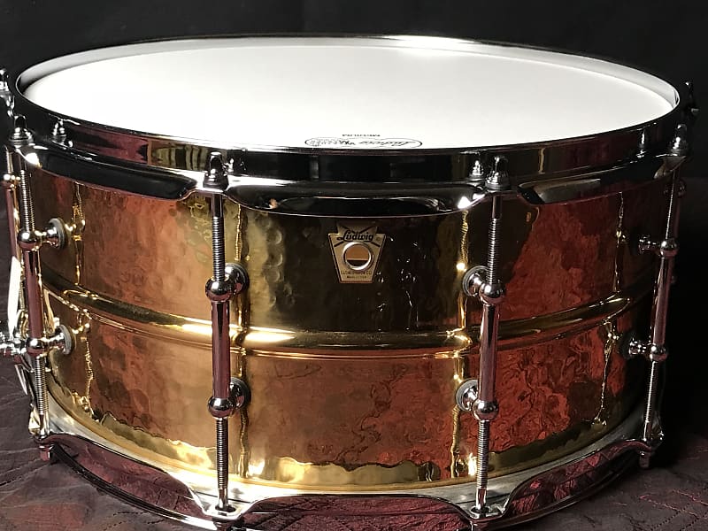 Ludwig LB552KT Hammered Bronze 6.5x14" Snare Drum with Tube Lugs image 3