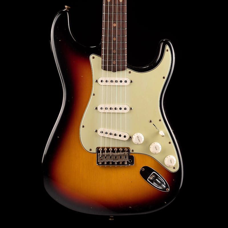 Fender Custom Shop Bonetone 1962 Stratocaster Journeyman Relic 3-Tone Sunburst image 1