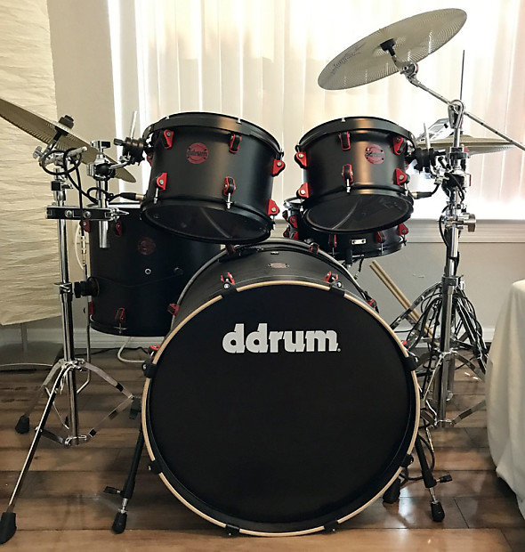 Ddrum Hybrid 5 Pieces Drum Set w/ Hardware Low Volume Zildjian Cymbals plus Mesh Heads image 1