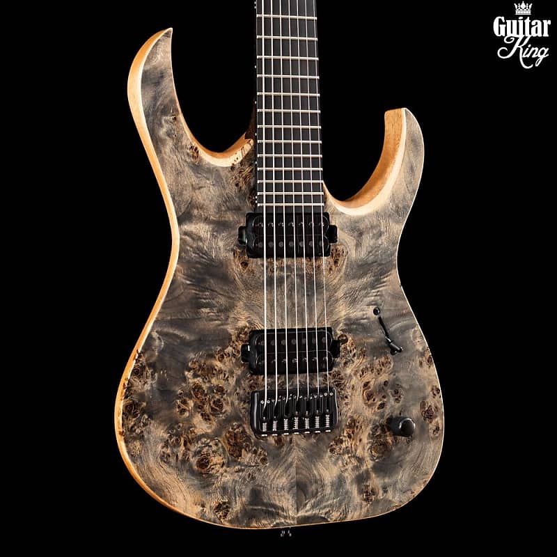 Mayones Duvell Elite 7 Natural Trans Graphite RAW 27" scale image 1