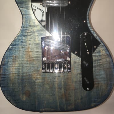 Bluescaster Double Bender B/G Guitar 2019 Blue Stain/Shou-sugi-ban  finish:  McGill Custom Guitars image 5