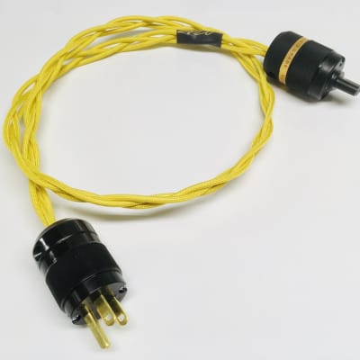Pine Tree Audio Iso-Braid C7 AC Power Cable 3ft Yellow for BlueSound Node 2i image 3