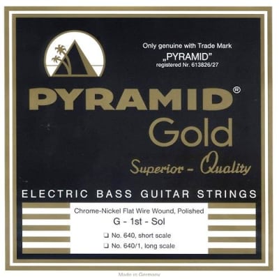 Pyramid Gold Flatwound Long Scale 5 String Bass Strings 45-126 image 2