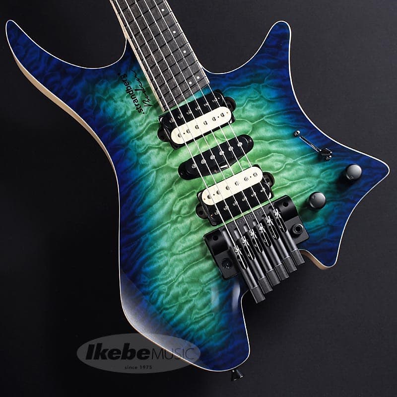 ギター strandberg* Boden J6 Standard Tremolo Boden Standard 6 Tremolo Maple Flame Blue - .strandberg