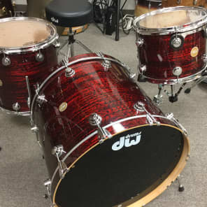 DW 20x24, 10x13, 16x16 Collector's Series drum set  2007 Red Onyx image 4