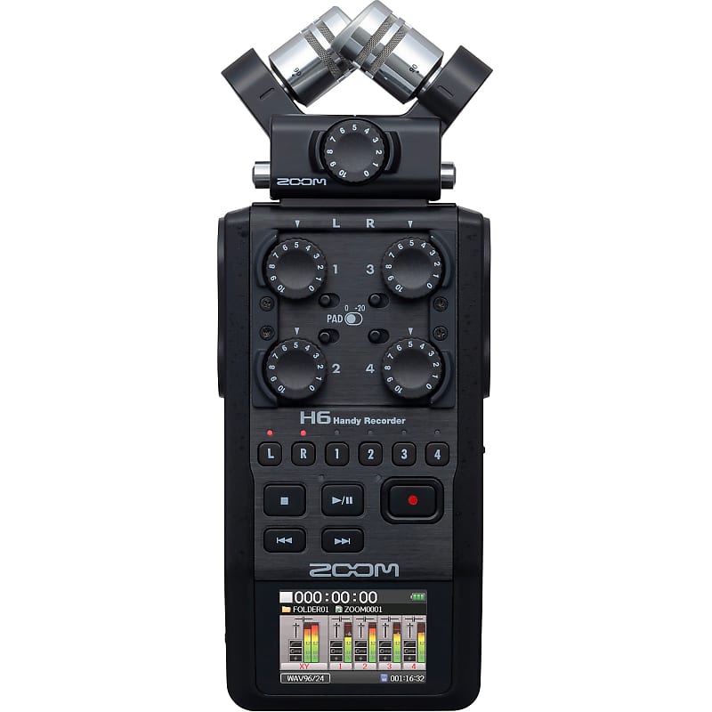 Zoom H6 All Black Handheld Recorder image 1