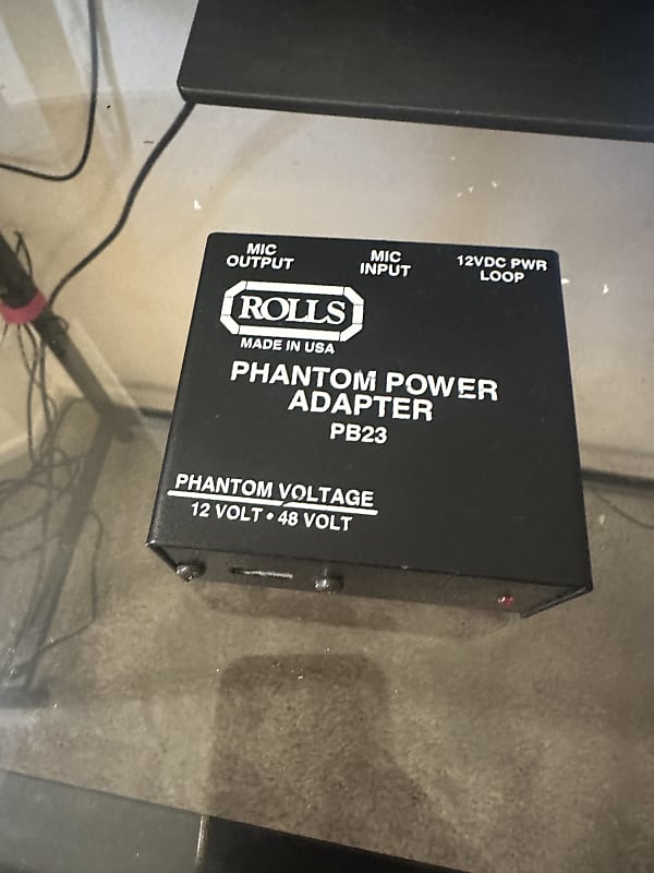 Rolls Phantom Power Adapter PB23 Black Reverb