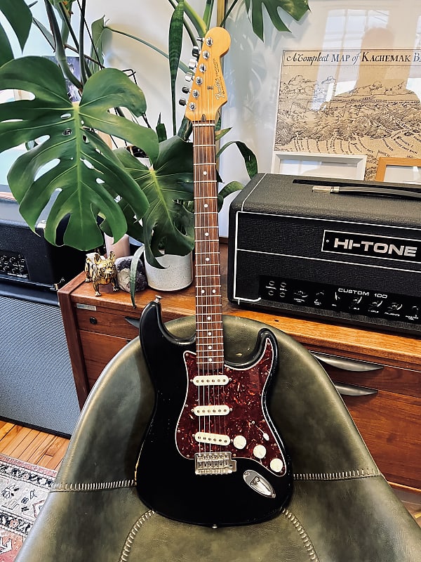 Fender Stratocaster 2006 Black Nitro Relic MIM | Reverb