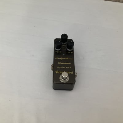 Reverb.com listing, price, conditions, and images for one-control-anodized-brown-distortion