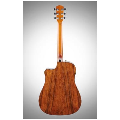 Fender CD-140SCE Dreadnought Acoustic-Electric Guitar, with Walnut Fingerboard (and Case), Natural image 5