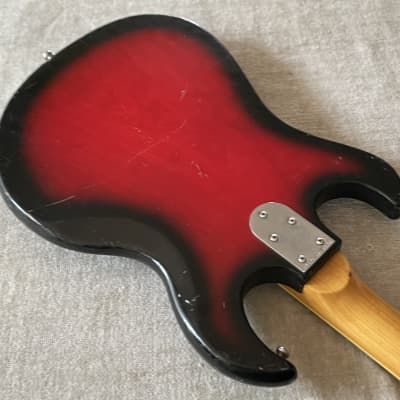 Vintage 1960’s Unbranded Teisco 12 String Electric Guitar Goldfoil Pickups Redburst MIJ Japan Kawai Bison Rare Possibly Early Ibanez image 15