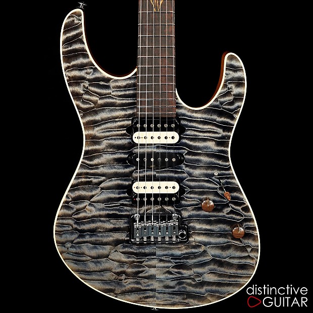 Suhr Custom Modern Trans Black / Denim - Hand Picked Top