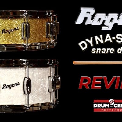 Rogers Dyna-sonic 14x6.5 Wood Shell Snare Drum White Marine Pearl w/Beavertail Lugs image 3