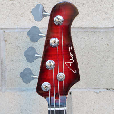 AIO JB4 4 String Jazz Bass - Red Burst w/gig bag image 11
