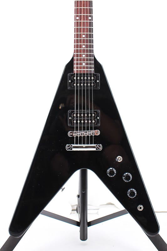 Gibson 80s Flying V Electric Guitar Ebony | Reverb