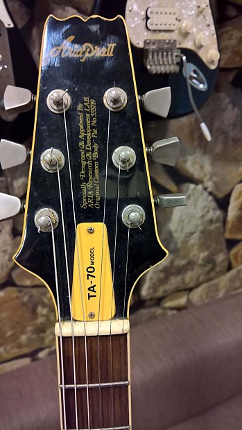 Aria Pro II TA-70 semi hollow ES-335 1980 Black + case | Reverb