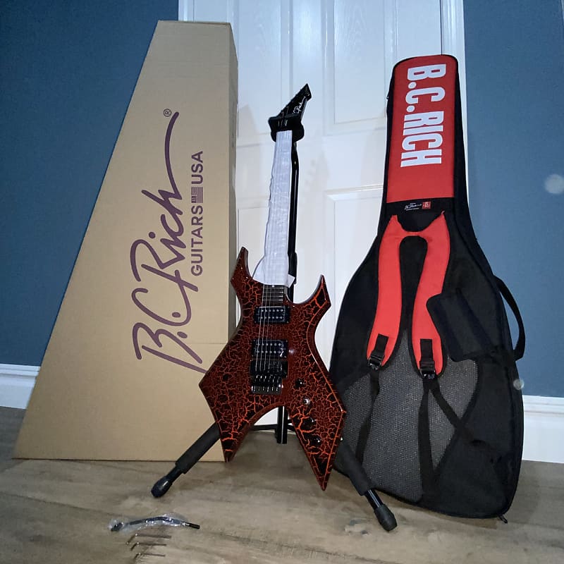 2022 B.C. Rich Stranger Things Eddie Replica & Inspired Warlock Guitar Ltd  Ed Red Krackle