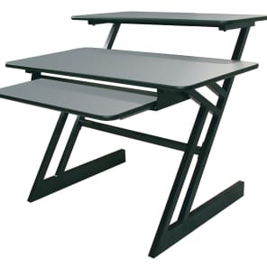 Quik-Lok Z-250-BKGR Studio Triple-Shelf Workstation Table