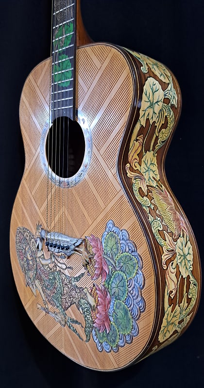 Blueberry Handmade Acoustic Guitar Grand Concert Balinese Goddess