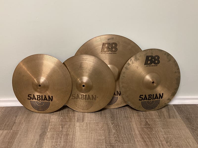 Sabian B8 Cymbal Pack Set 14” hihats 15” crash 18” crash Reverb