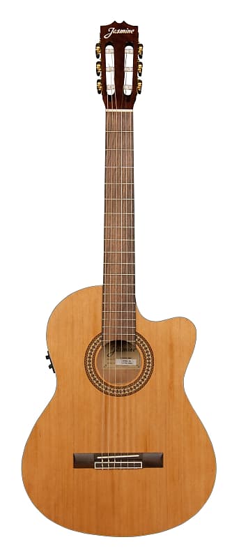Jasmine JC27CE-NAT Nylon String Acoustic Electric Classical Guitar. Natural Finish JC27CE-NAT-U image 1