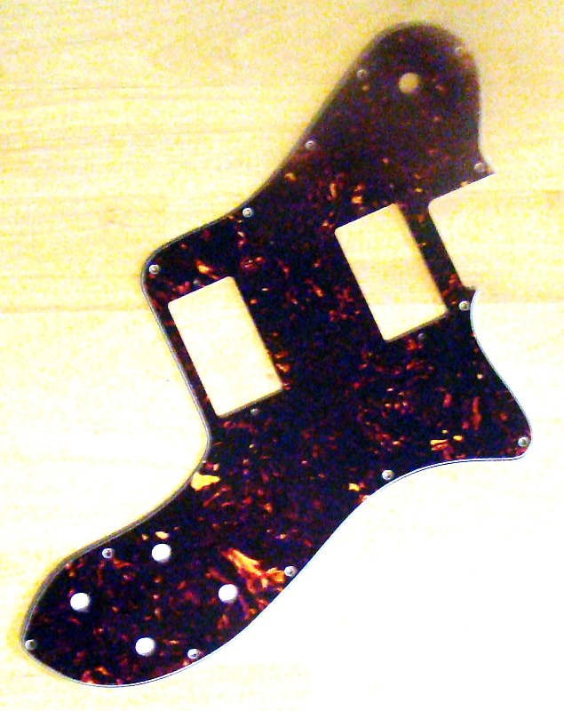 Pickguard for Fender Tele Deluxe '72 Reissue, Brown Tortoise Shell, For Standard Size Humbuckers image 1