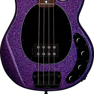 Sterling StingRay Ray34 4-String Bass Guitar, Purple Sparkle w/ Deluxe Gig Bag image 2