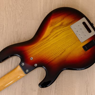 1990s Moon PGM Custom StingRay-Style Electric Bass Guitar Sunburst Active Preamp w/ Bartolini, Japan image 14