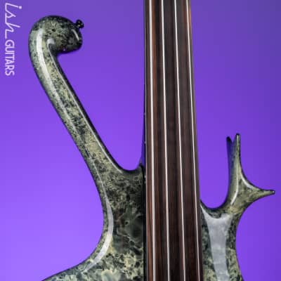 2002 Ritter Raptor Fretless 4-String Bass Marble image 3