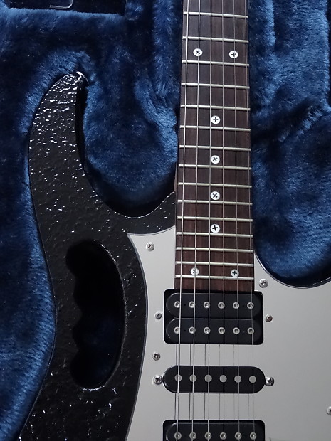 Ibanez JEM 7 DBK Black Industrial Finish with Mirror Guard