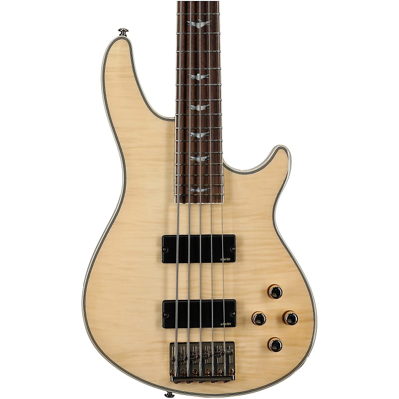 Schecter Omen Extreme-5 5-String Electric Bass, Gloss Natural | Reverb