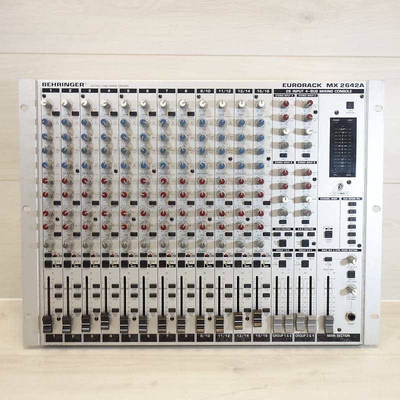 Behringer Eurorack MX2642A 26-Input 4-Bus Mixer | Reverb