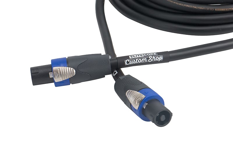 Elite Core CSS-2C 2 Conductor 12 AWG Tour Grade Speaker Cable with genuine Neutrik connectors - 2 ft / Twist-Lock / 1/4" image 1