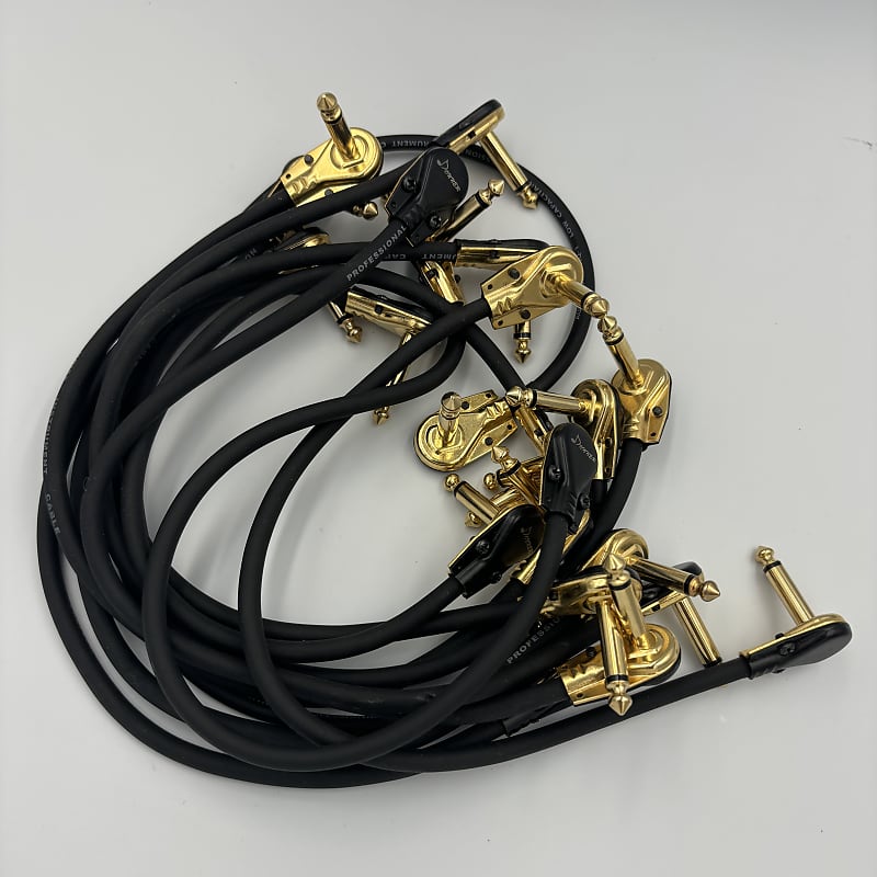 Donner Guitar Patch Cables Right Angle 6 Inch 15 cm 1/4 Reverb