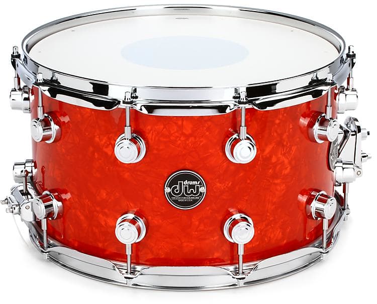 DW Performance Series Snare Drum - 8-inch x 14-inch - Tangerine Marine image 1