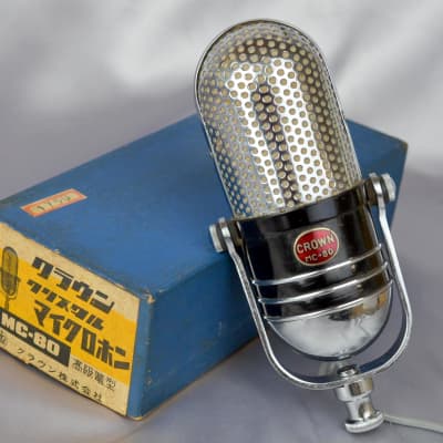 昭和レトロ　アイワAIWA M18 CRYSTAL MICROPHONE Vintage Aiwa M18 (Crown MC80) Crystal Microphone for Display RCA