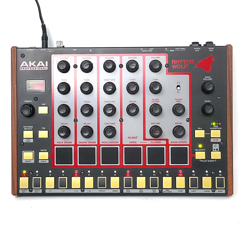 Akai Rhythm Wolf Analog Drum Machine and Bass Synthesizer