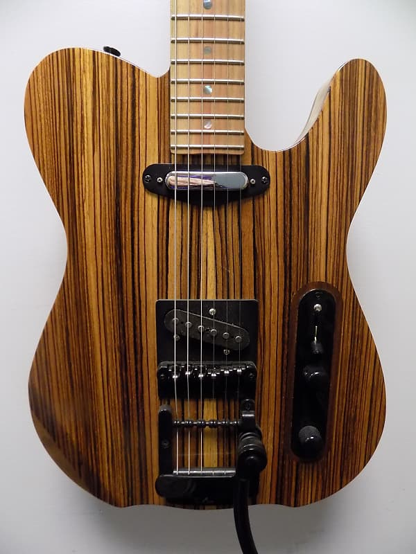 RockBeach Guitars RBTele Custom Electric Guitar - Zebrawood Natural (R006) image 1