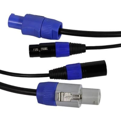 Blizzard DMXPC-10 10' PowerCON and 3-pin DMX Combo Cable image 2