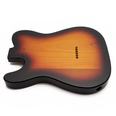 AE Guitars® T-Style Paulownia Replacement Guitar Body 3 Tone Sunburst image 4