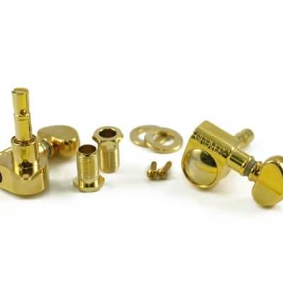 Grover 406G  Mini Rotomatic Locking Tuners 3 +3 Gold Finish image 4