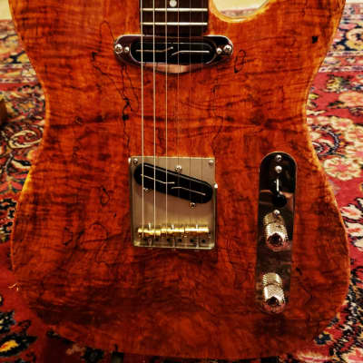 Custom Luthier Built Telecaster 2012 - Spalted Maple over Mahogany.Nitro Lacquer image 1